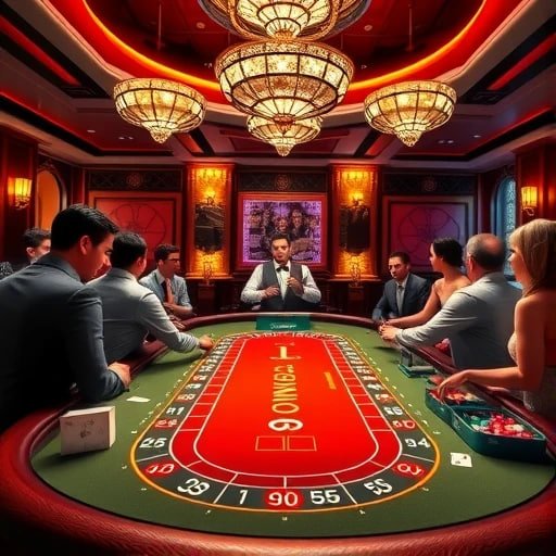 Live blackjack dealer and table at ovo288 login studio